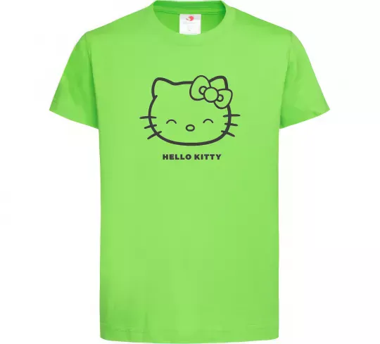 Дитяча футболка Hello kitty Лаймовий фото