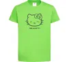 Дитяча футболка Hello kitty Лаймовий фото