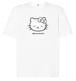 Футболка Оверсайз Hello kitty Белый фото