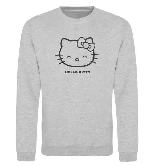 Свитшот Hello kitty Серый меланж фото