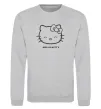 Свитшот Hello kitty Серый меланж фото