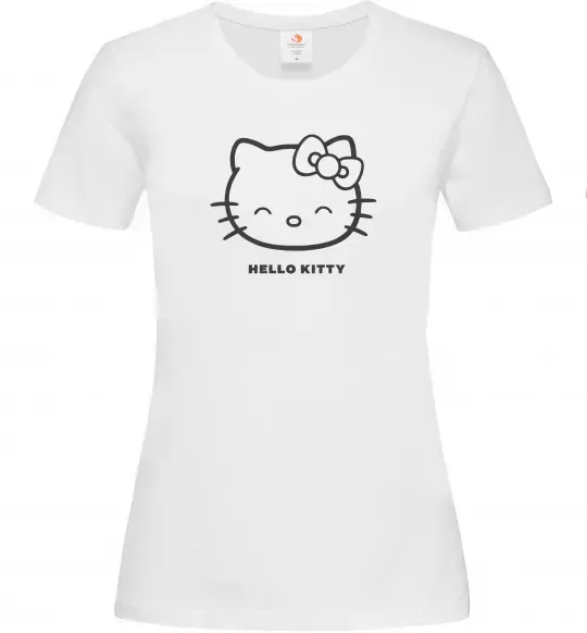 Женская футболка Hello kitty Белый фото