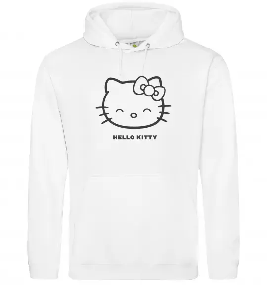 Мужская толстовка (худи) Hello kitty Белый фото