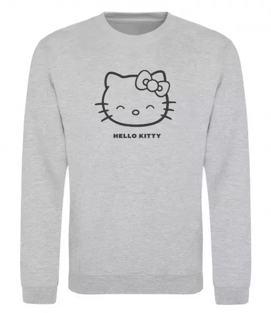Світшот Hello kitty Сірий меланж фото