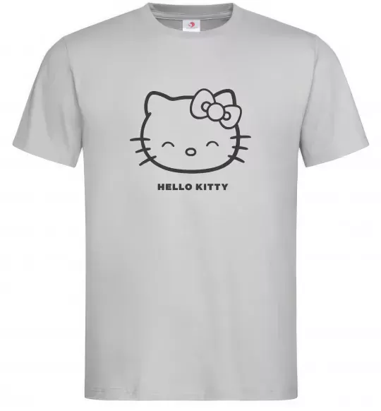 Чоловіча футболка Hello kitty Сірий фото