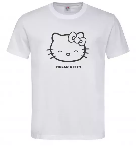 Чоловіча футболка Hello kitty Білий фото