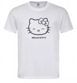 Чоловіча футболка Hello kitty Білий фото