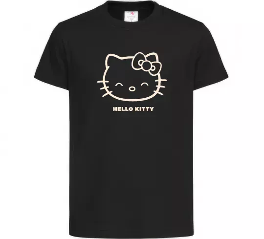 Дитяча футболка Hello kitty Чорний фото