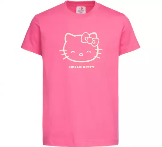 Дитяча футболка Hello kitty Яскраво-рожевий фото