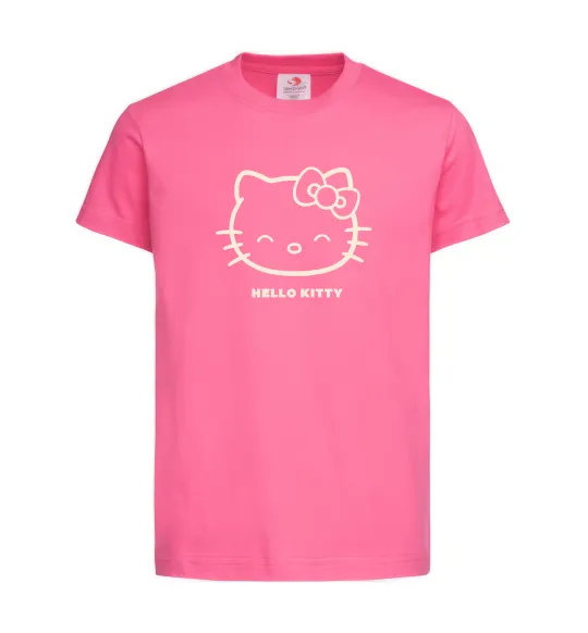 Детская футболка Hello kitty Ярко-розовый фото