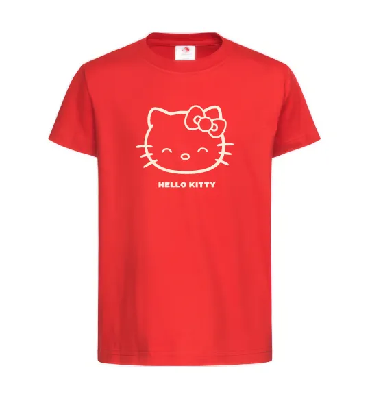 Детская футболка Hello kitty Красный фото