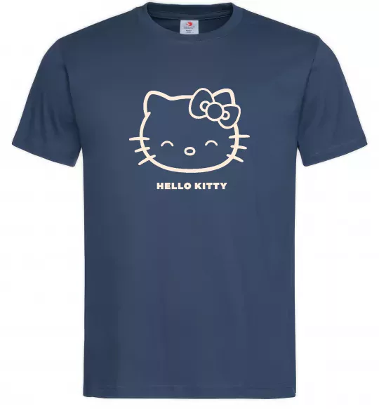 Чоловіча футболка Hello kitty Темно-синій фото