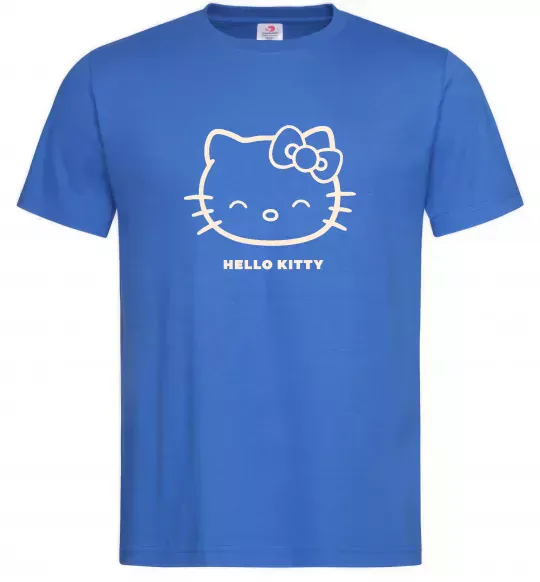 Чоловіча футболка Hello kitty Яскраво-синій фото