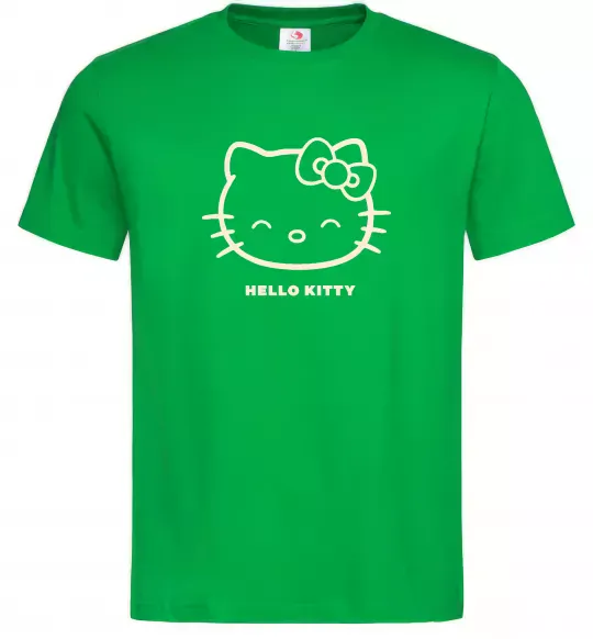 Чоловіча футболка Hello kitty Зелений фото