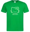 Чоловіча футболка Hello kitty Зелений фото