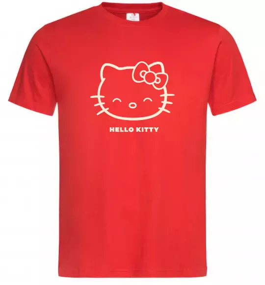 Чоловіча футболка Hello kitty Червоний фото