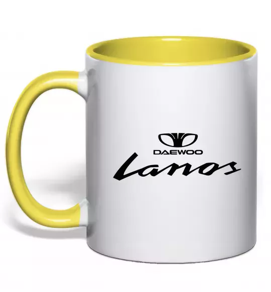 Чашка с цветной ручкой Daewoo Lanos Солнечно желтый фото