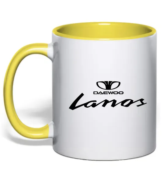 Чашка с цветной ручкой Daewoo Lanos Лимонный фото