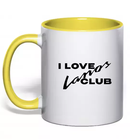 Чашка с цветной ручкой Lanos club Солнечно желтый фото