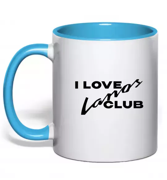 Чашка с цветной ручкой Lanos club Голубой фото