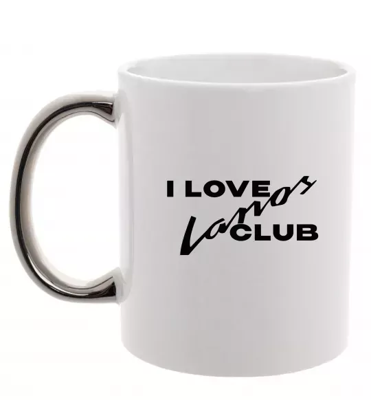 Чашка с цветной ручкой Lanos club Серебро фото