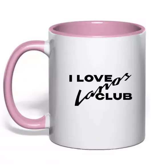 Чашка с цветной ручкой Lanos club Нежно розовый фото