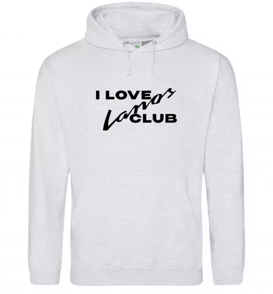 Мужская толстовка (худи) Lanos club Серый меланж фото