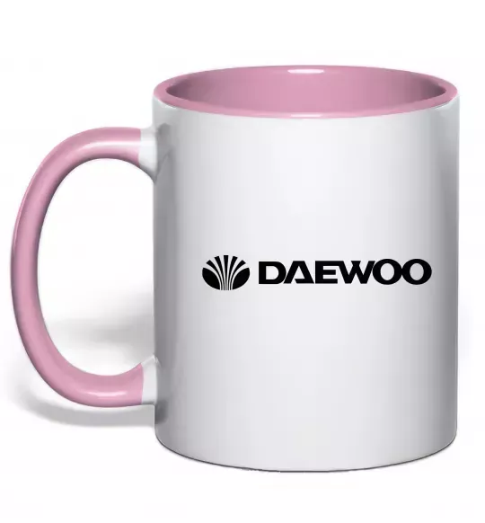 Чашка с цветной ручкой Daewoo logo Нежно розовый фото