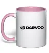Чашка с цветной ручкой Daewoo logo Нежно розовый фото
