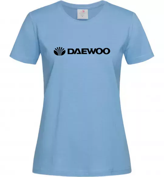 Женская футболка Daewoo logo Голубой фото