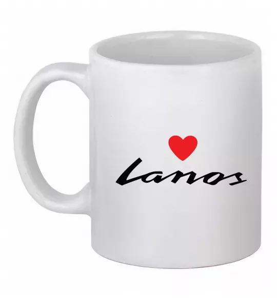 Чашка керамическая Lanos heart Белый фото