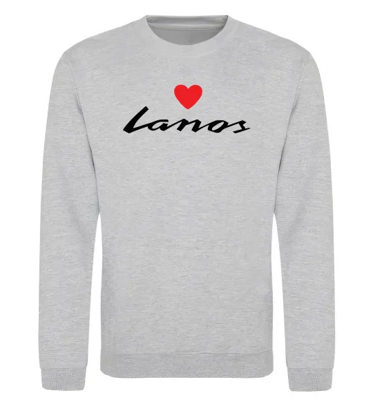 Свитшот Lanos heart Серый меланж фото