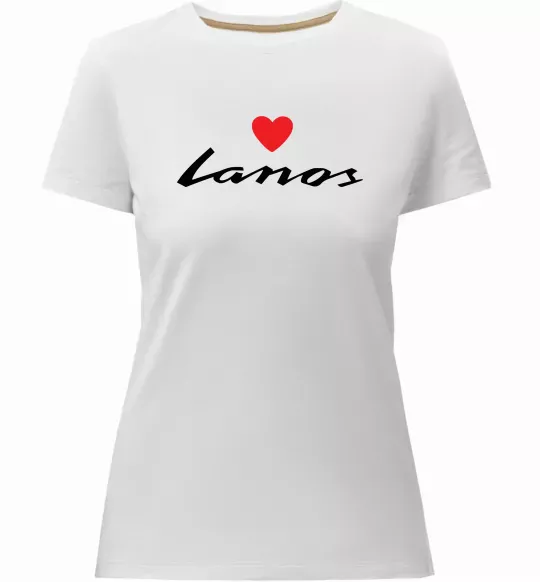 Жіноча преміум футболка Lanos heart Білий фото