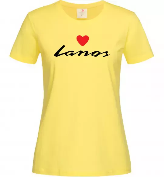 Женская футболка Lanos heart Лимонный фото