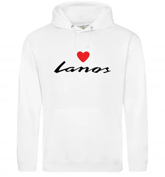 Мужская толстовка (худи) Lanos heart Белый фото