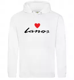 Мужская толстовка (худи) Lanos heart Белый фото