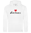 Мужская толстовка (худи) Lanos heart Белый фото