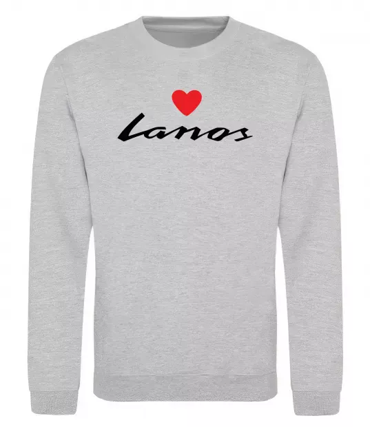 Свитшот Lanos heart Серый меланж фото