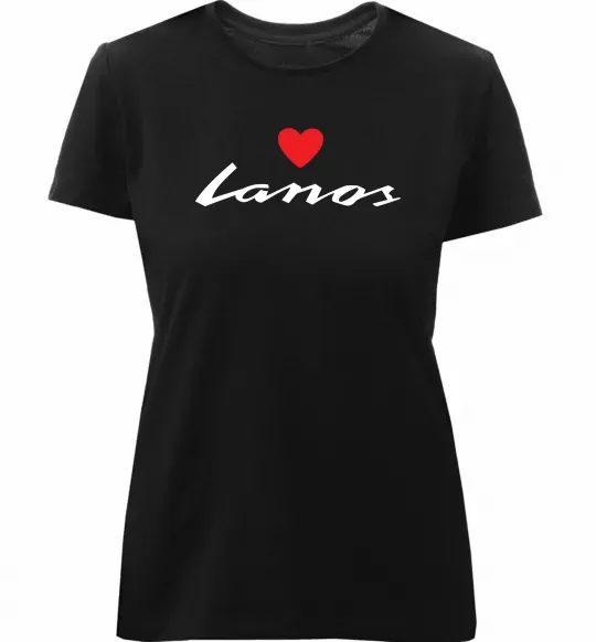 Жіноча преміум футболка Lanos heart Чорний фото