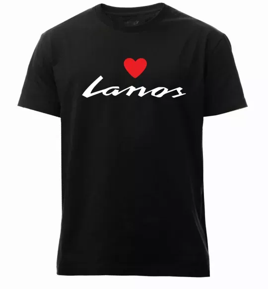 Мужская премиум футболка Lanos heart Черный фото