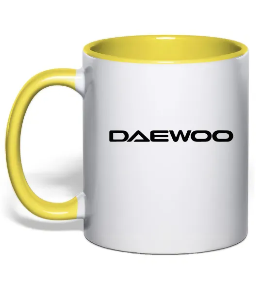 Чашка с цветной ручкой Daewoo напис Лимонный фото