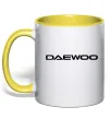Чашка с цветной ручкой Daewoo напис Лимонный фото