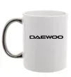 Чашка с цветной ручкой Daewoo напис Серебро фото