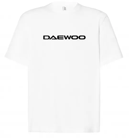Футболка Оверсайз Daewoo напис Белый фото