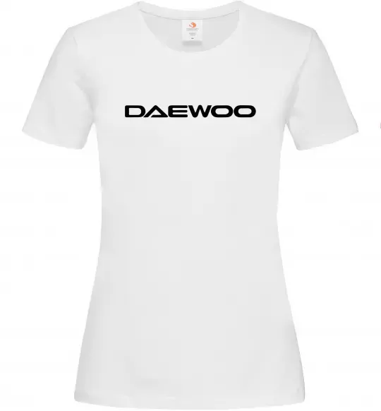 Женская футболка Daewoo напис Белый фото