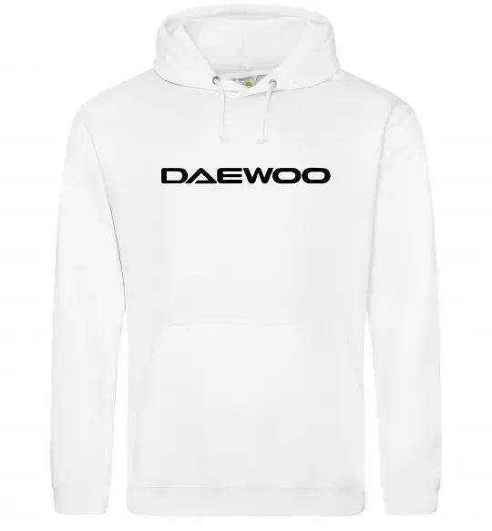Мужская толстовка (худи) Daewoo напис Белый фото