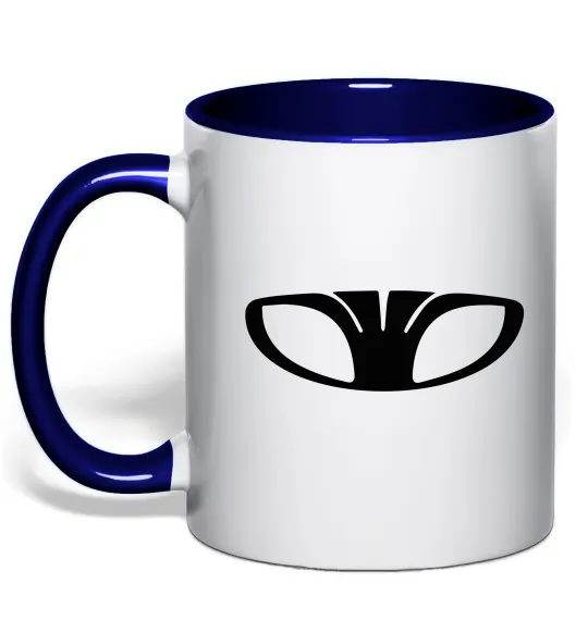 Чашка с цветной ручкой Лого Daewoo Глубокий темно-синий фото