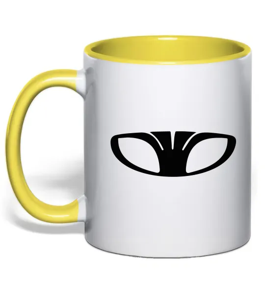 Чашка з кольоровою ручкою Лого Daewoo Лимонний фото