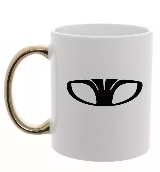 Чашка с цветной ручкой Лого Daewoo Золото фото