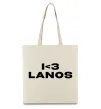 Эко-сумка I <3 Lanos Бежевый фото